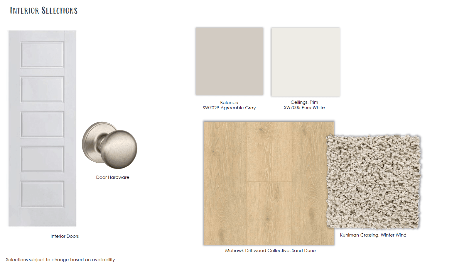 Design Selections