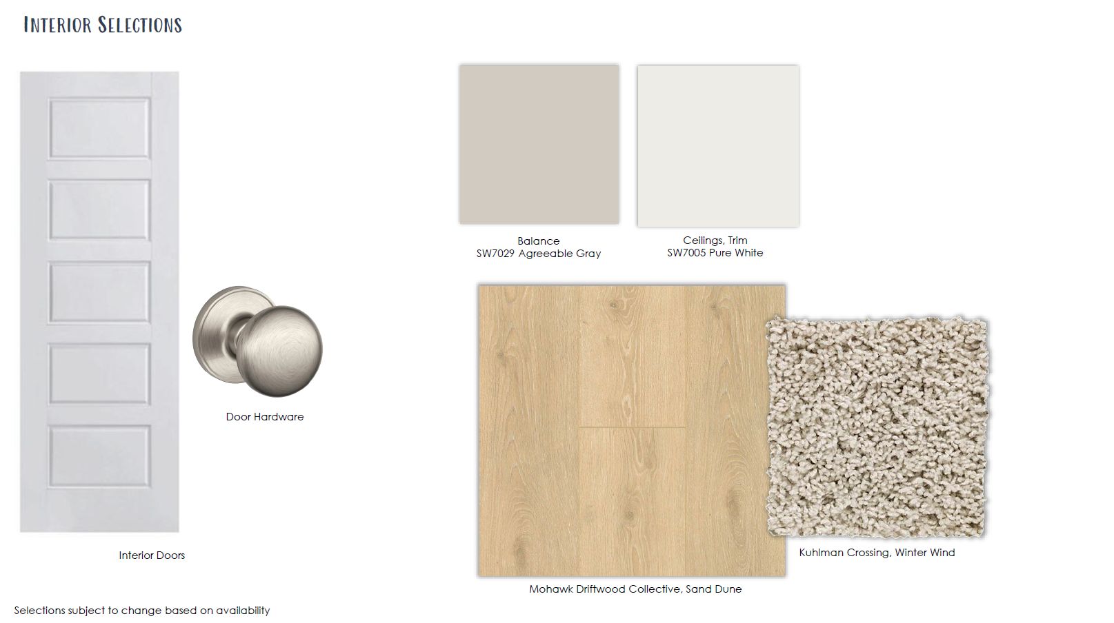 Design Selections