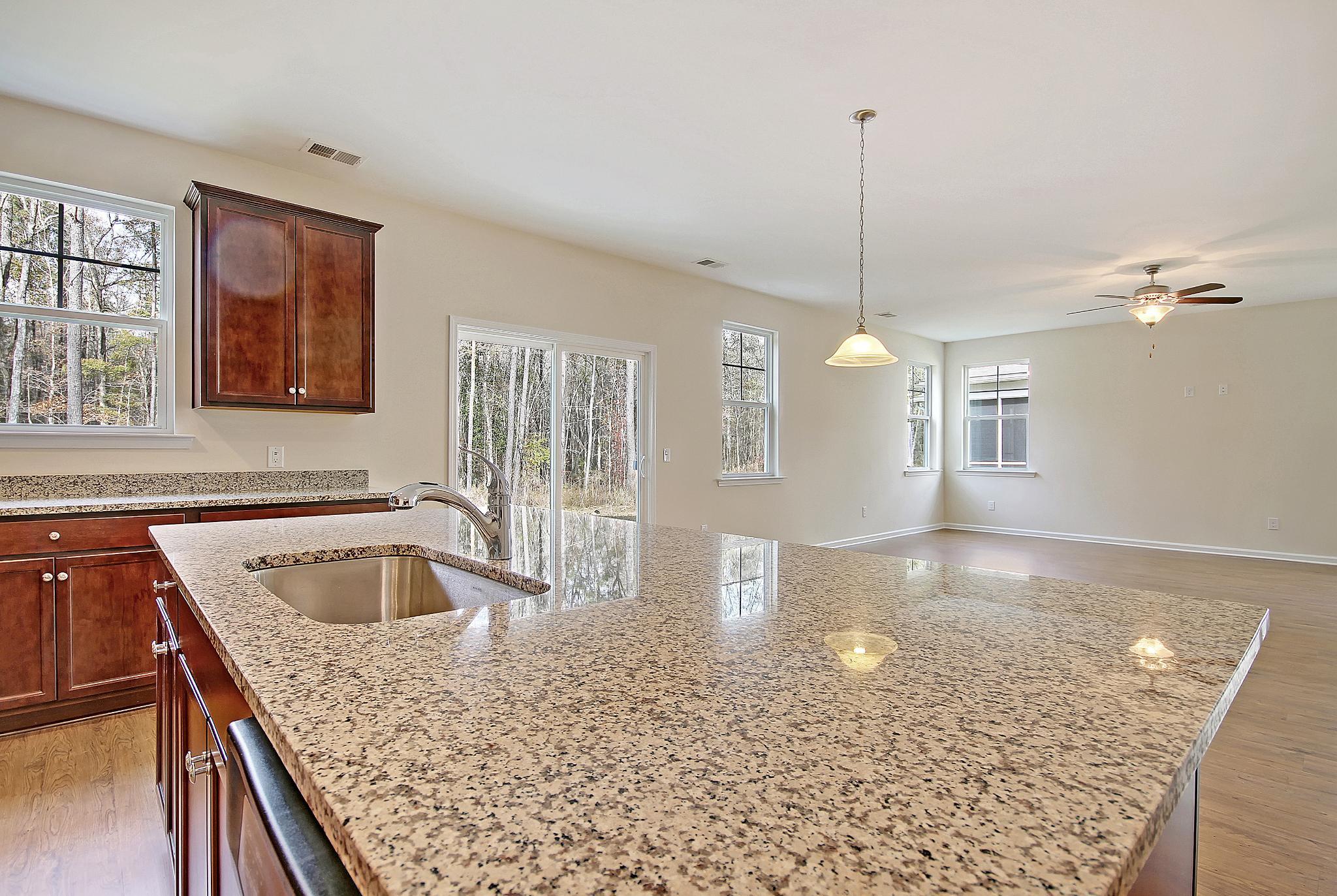 Greenwood Kitchen Island Overlooking Breakfast Area