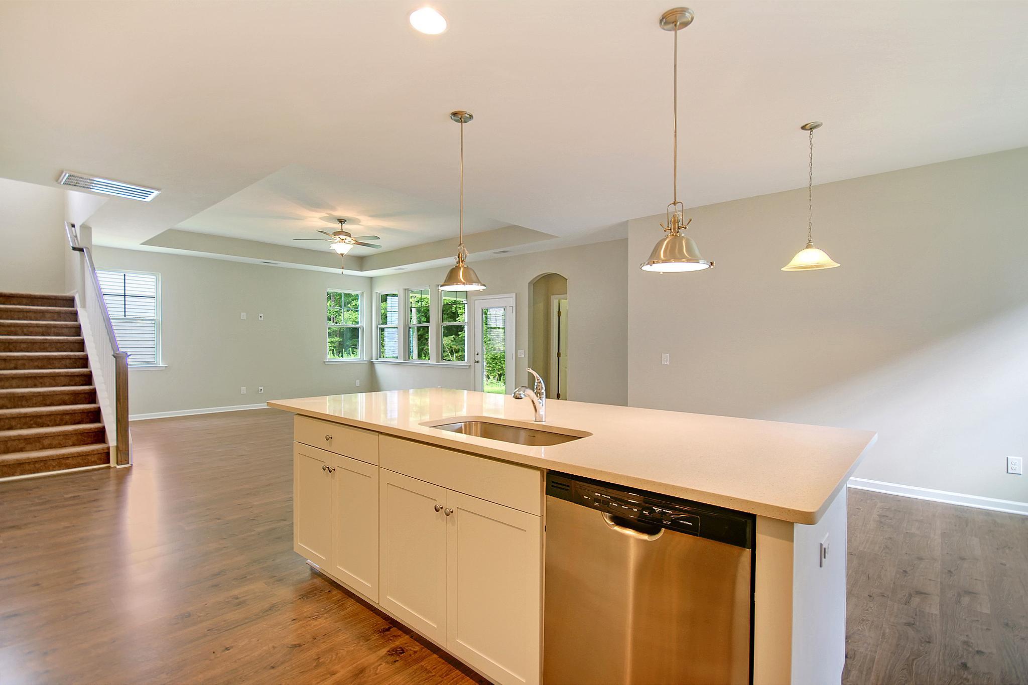 Saluda Kitchen Island Overlooking Living Room