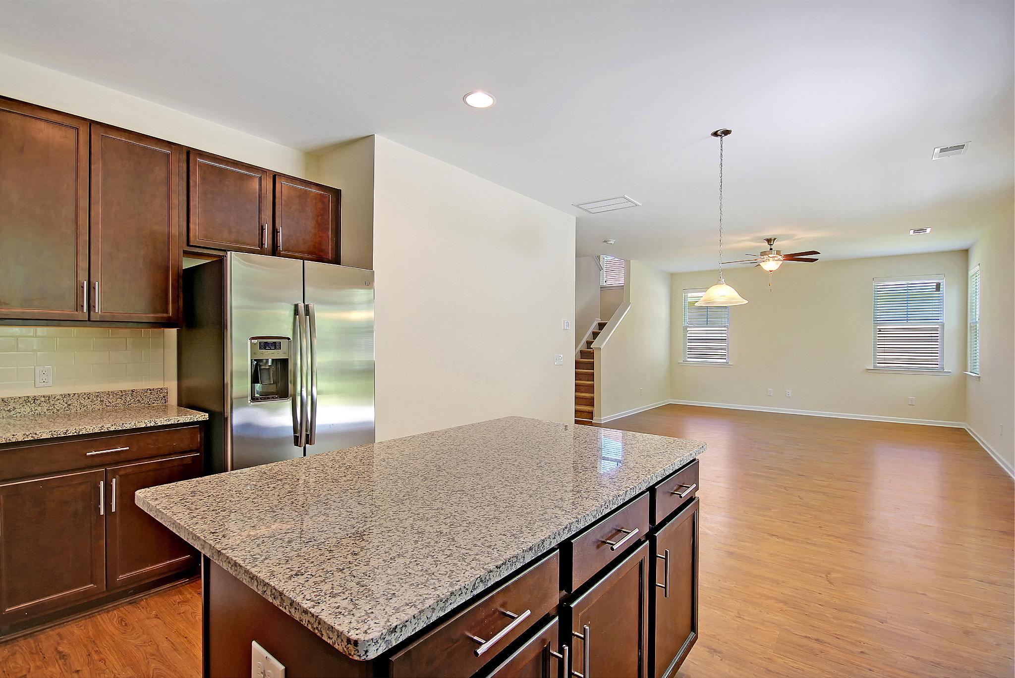 Colleton Kitchen Island Overlooking Living Room