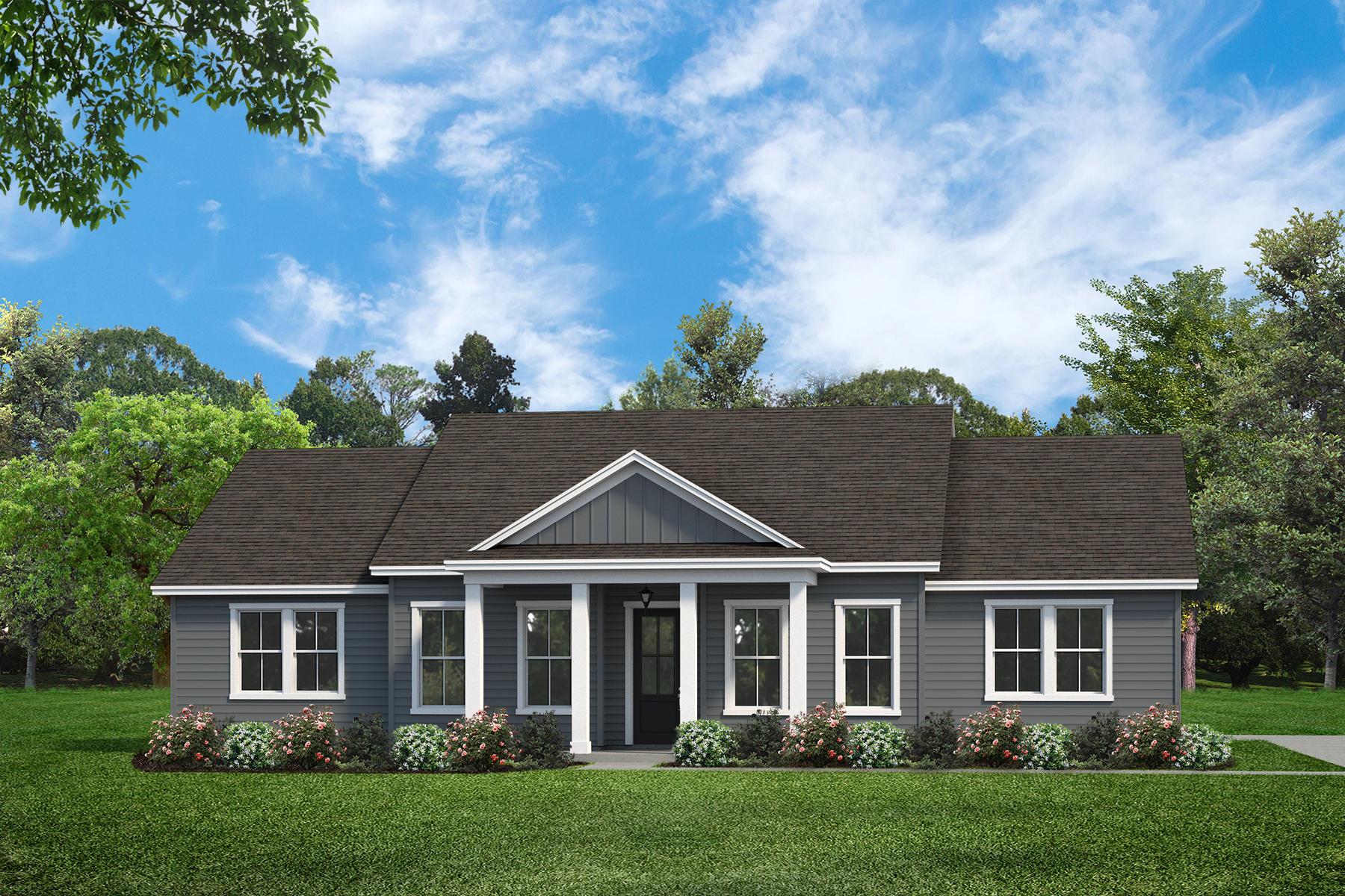 Berkeley Lowcountry Elevation - Garage Rear