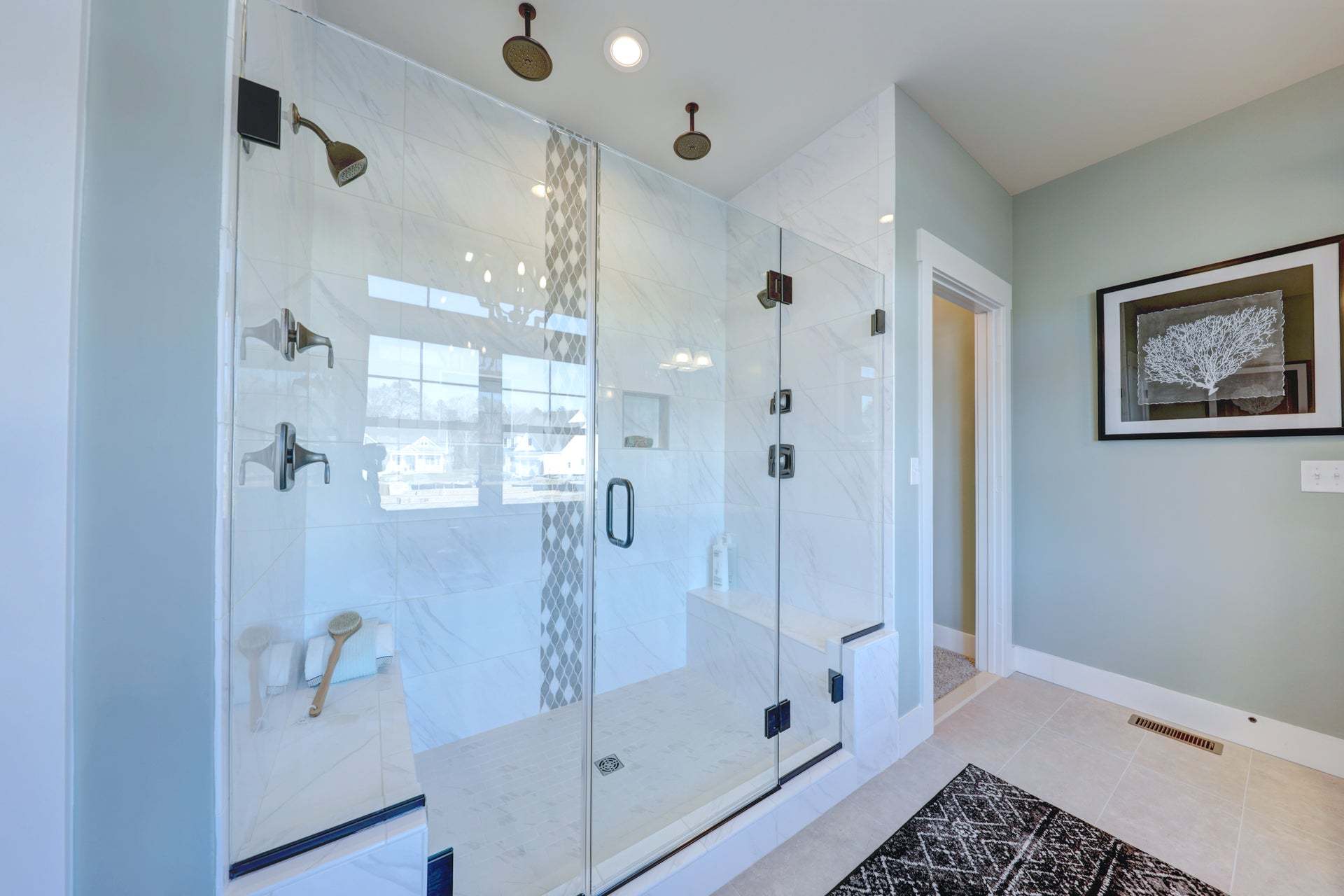 Nelson Master bathroom double shower