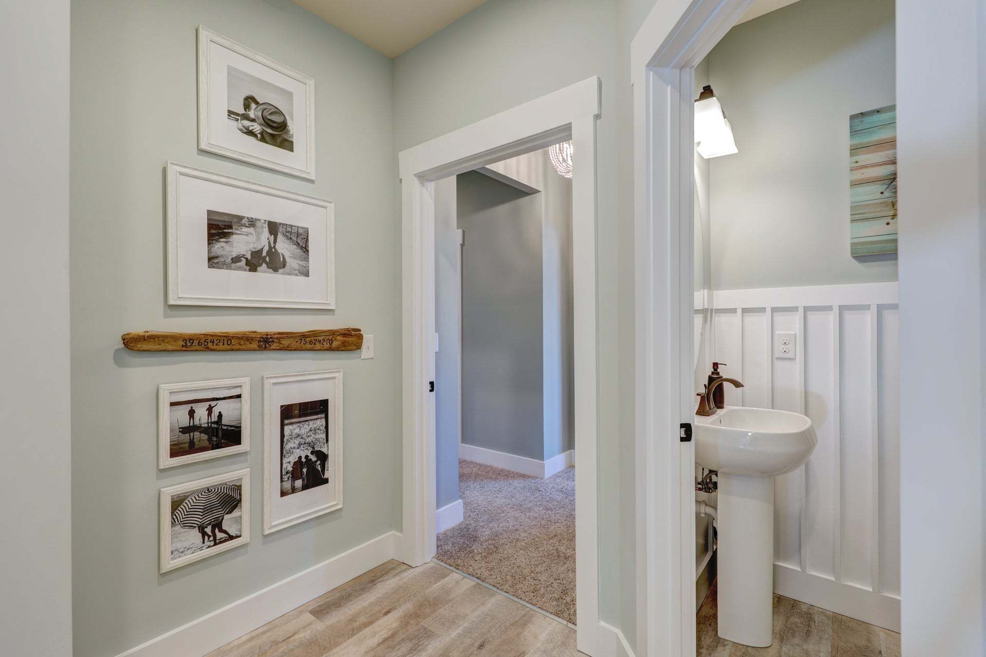 Nelson main floor powder room hall