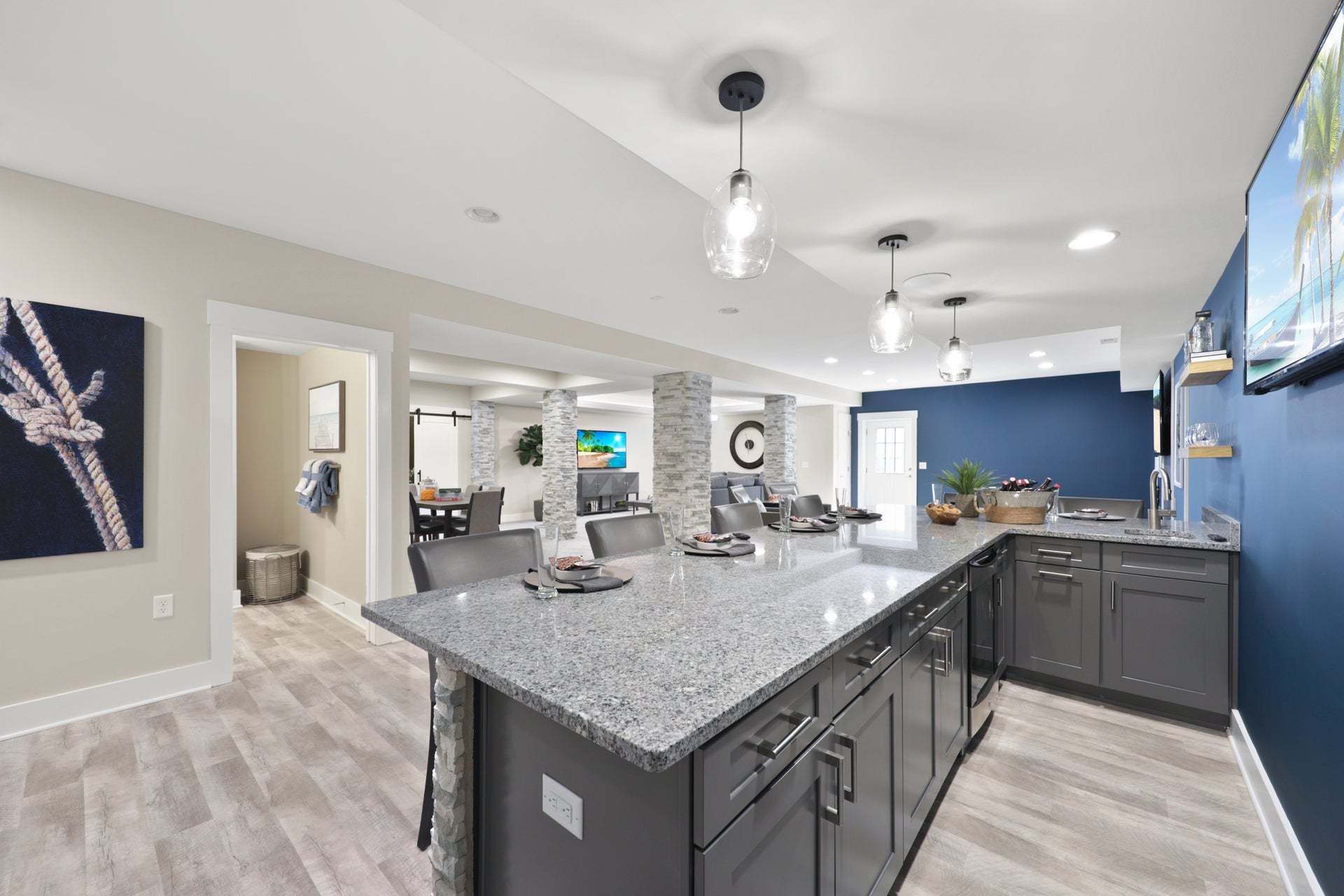 The Peterman Basement Bar Area