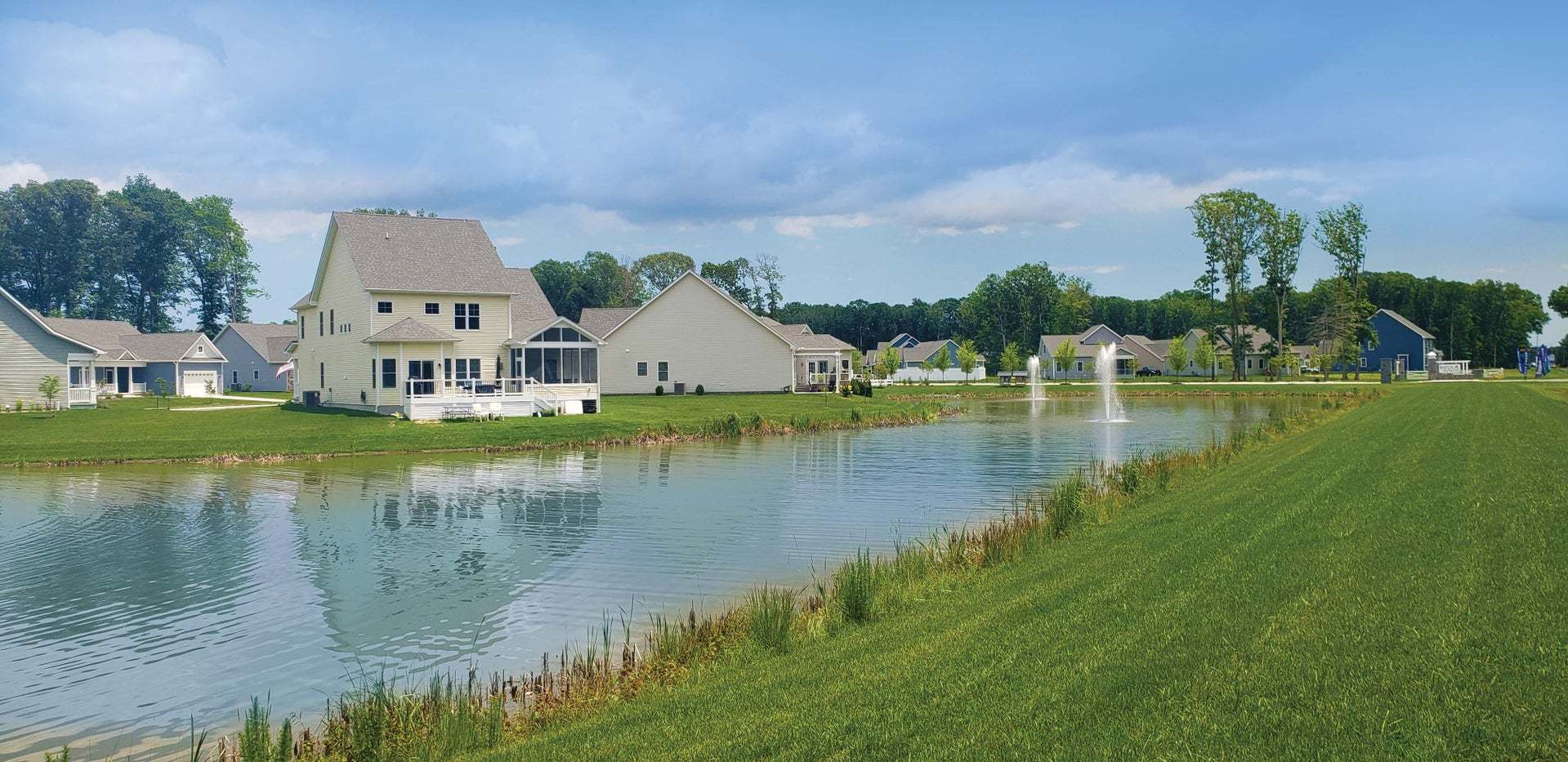 pond view of community