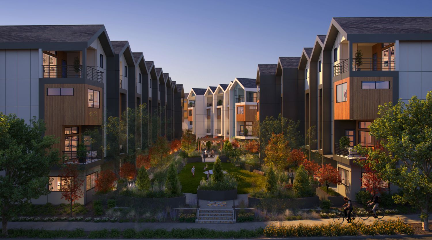 Rendering of the community's future courtyard