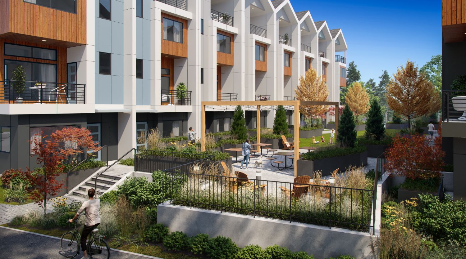 Rendering of the community's future courtyard