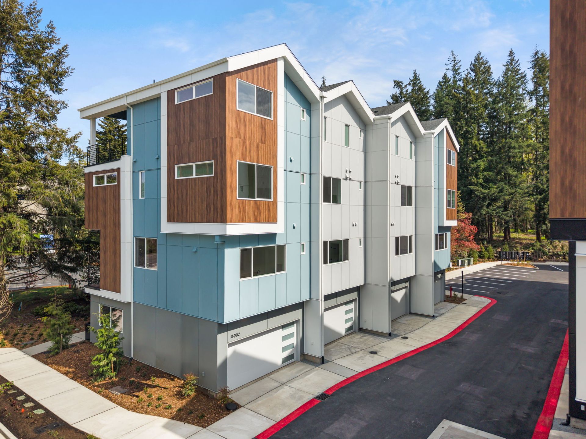 Exterior of building 1 which contains floor plans A and C