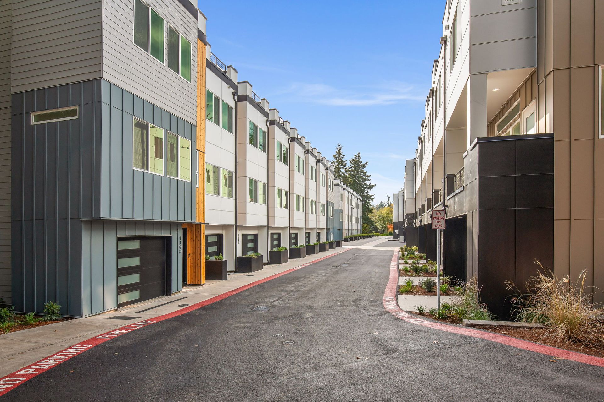 Drive way into the Verdyn community, off of Bel Red Road