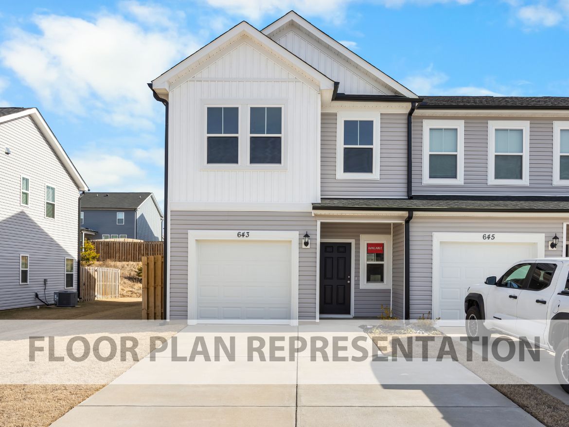 The Griffin 3 Bedroom Townhome Front Exterior | A New Plan by Ivey Homes