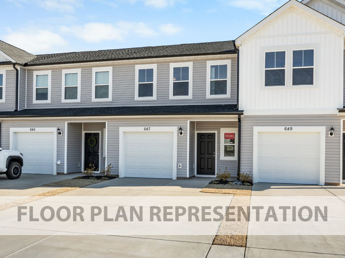 The Griffin 2 Bedroom Townhome Front Exterior View 2 | A New Plan by Ivey Homes