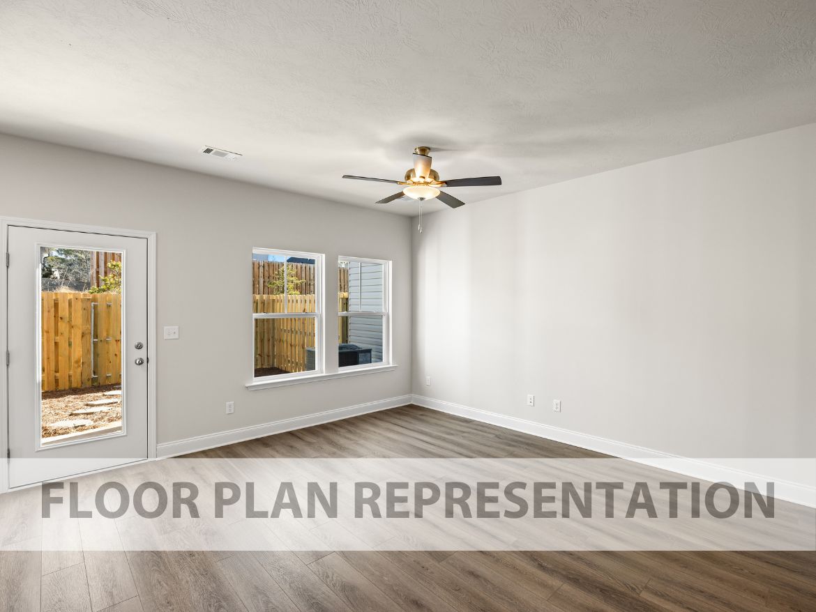 The Griffin 2 Bedroom Townhome Living Room | A New Plan by Ivey Homes