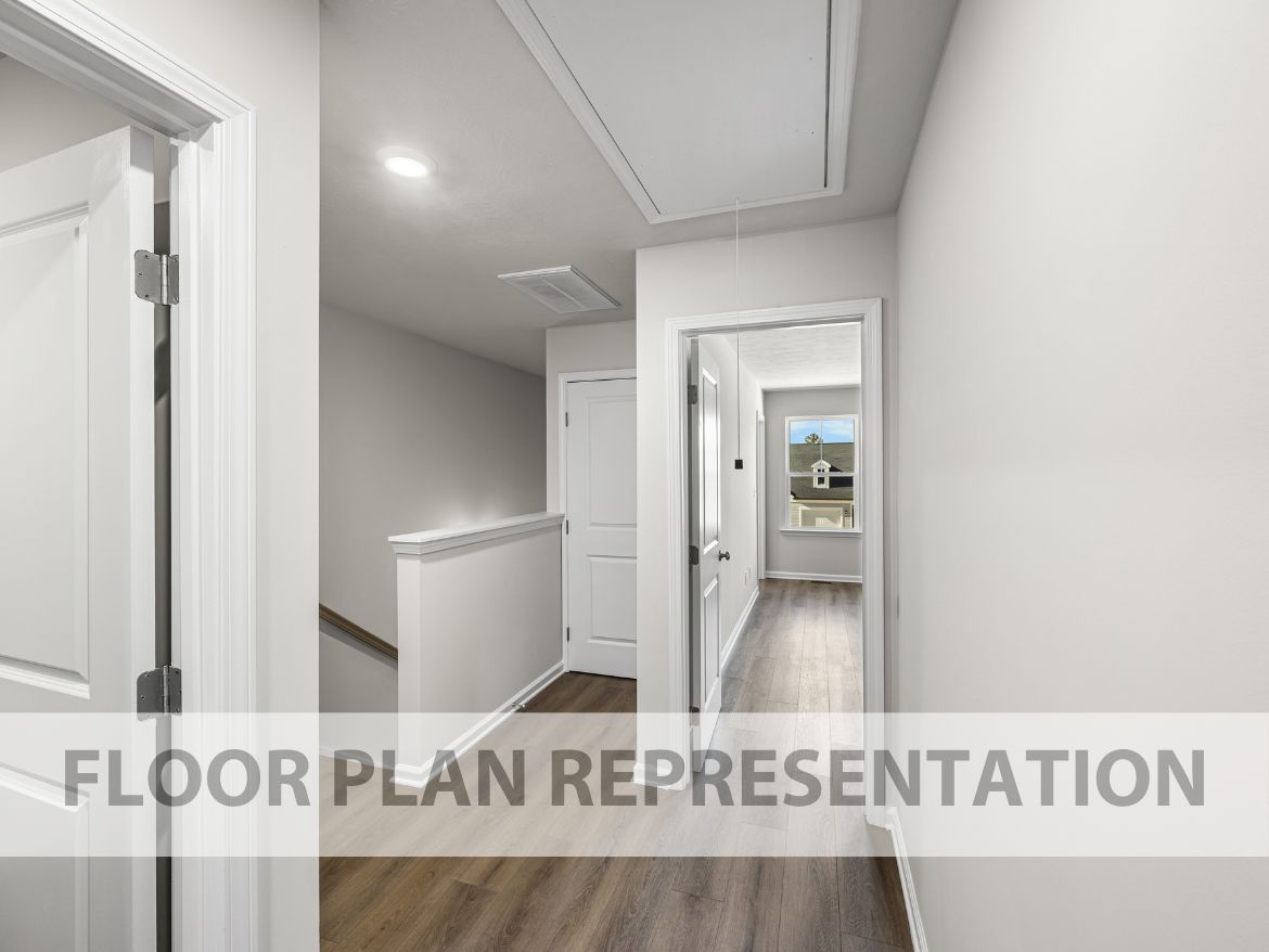 The Griffin 2 Bedroom Townhome Upstairs Landing | A New Plan by Ivey Homes