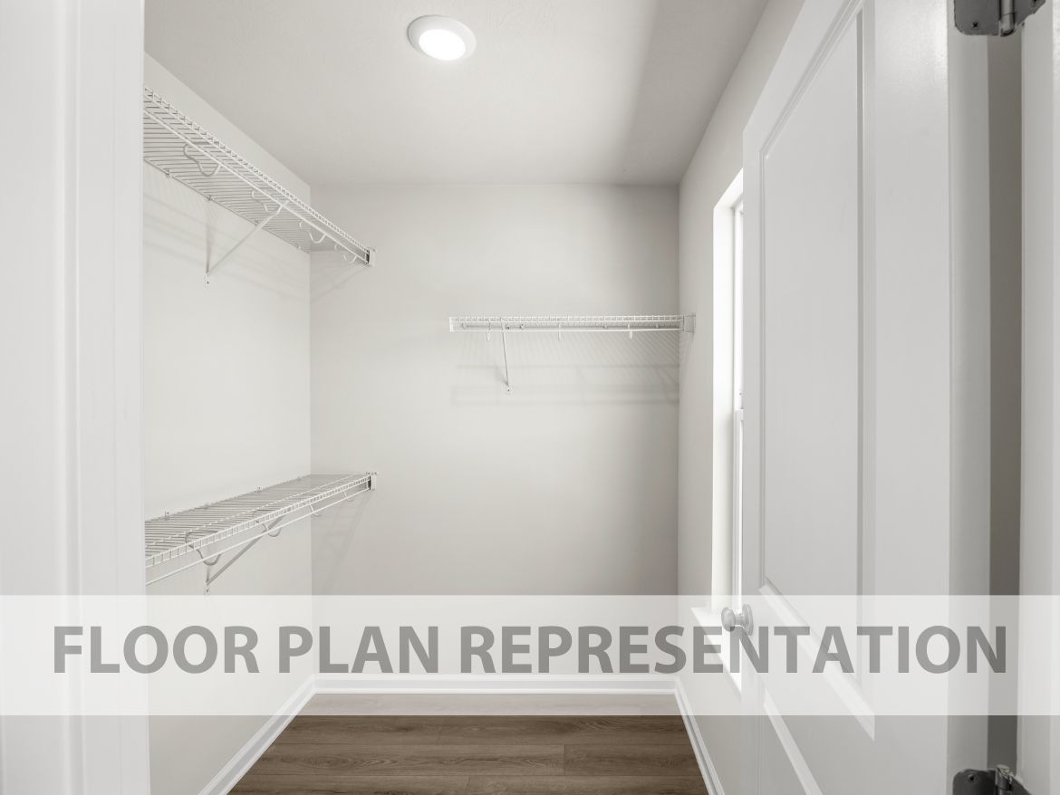 The Griffin 2 Bedroom Townhome Primary Closet | A New Plan by Ivey Homes