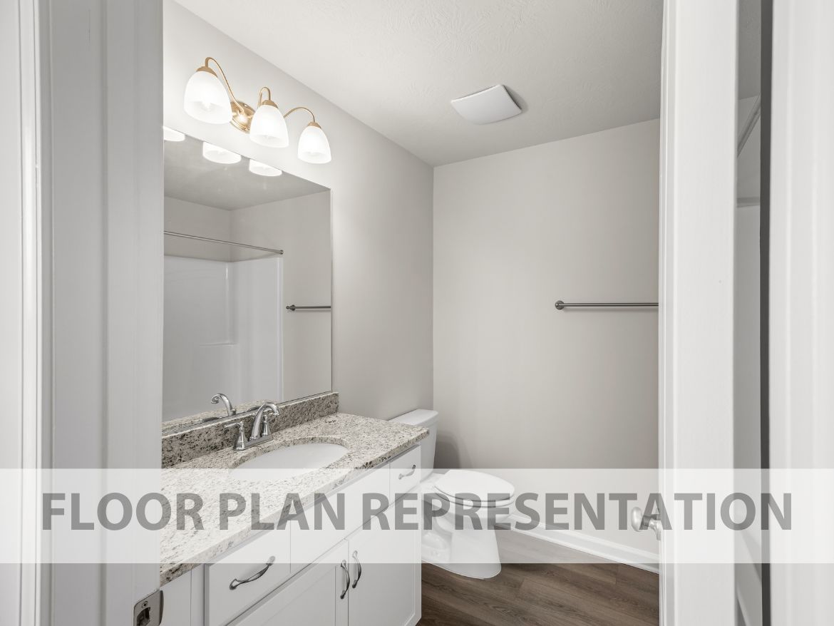 The Griffin 2 Bedroom Townhome Secondary Bath | A New Plan by Ivey Homes
