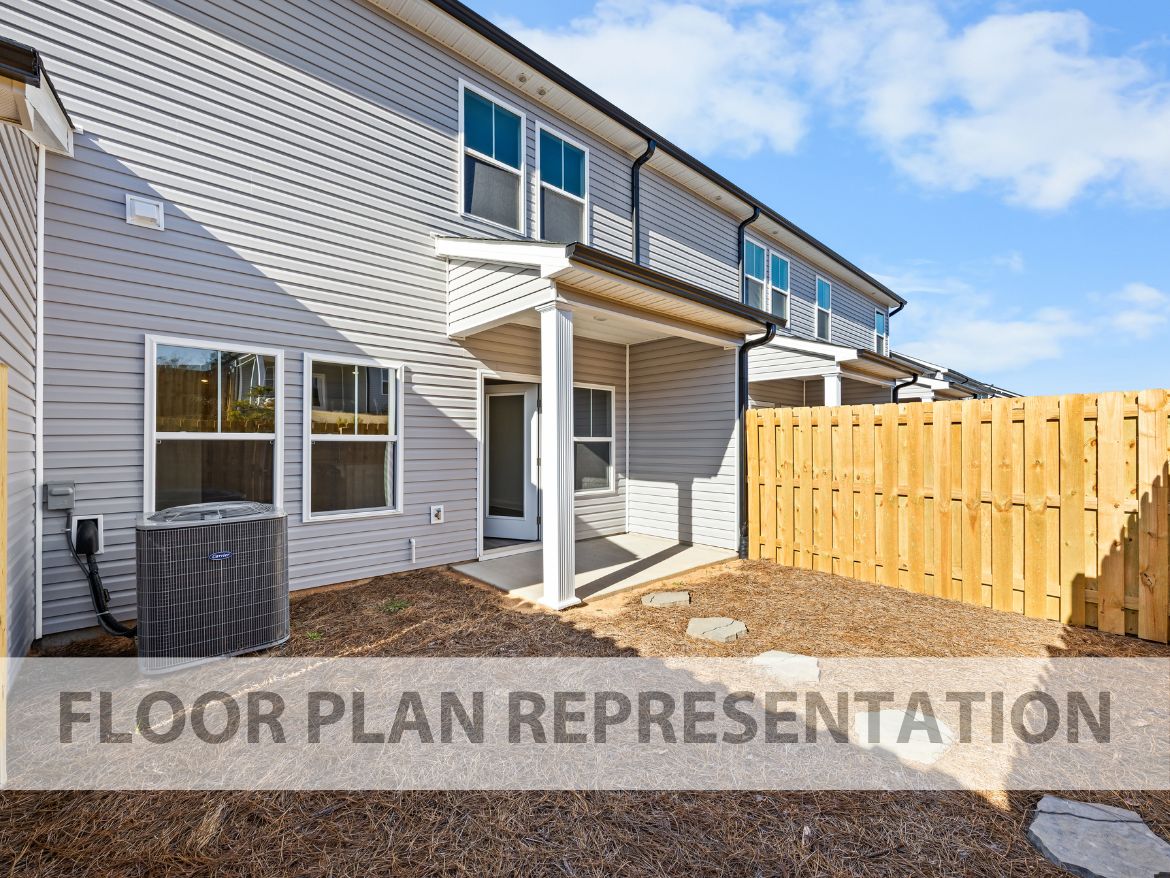 The Griffin 2 Bedroom Townhome Backyard | A New Plan by Ivey Homes