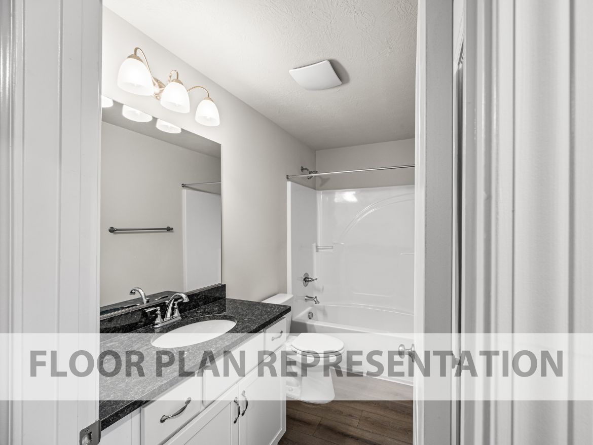 The Griffin 3 Bedroom Townhome Secondary Bath | A New Plan by Ivey Homes