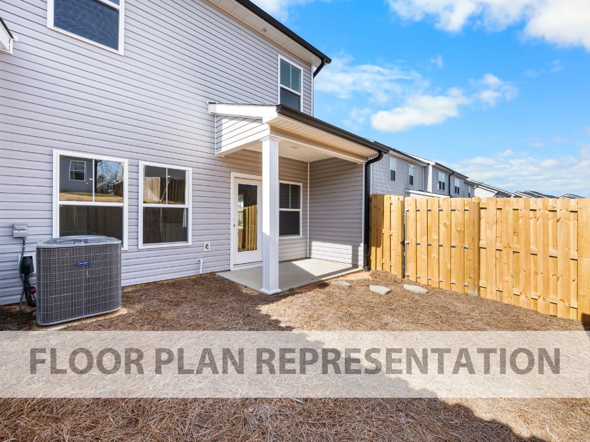 The Griffin 3 Bedroom Townhome Backyard | A New Plan by Ivey Homes