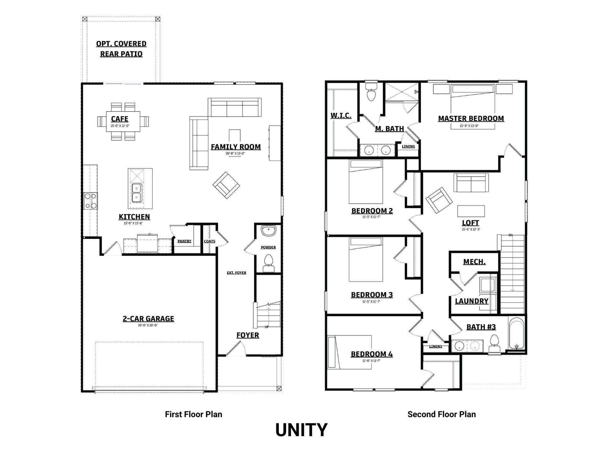 Unity B&W Floorplan