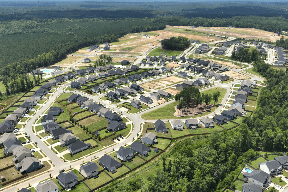 Ivey Homes Tillery Park Aerial View