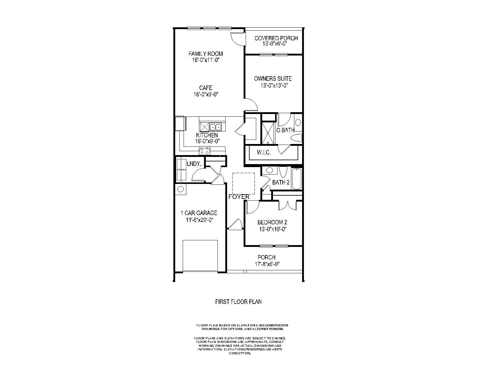 Macon 2-bedroom Floorplan