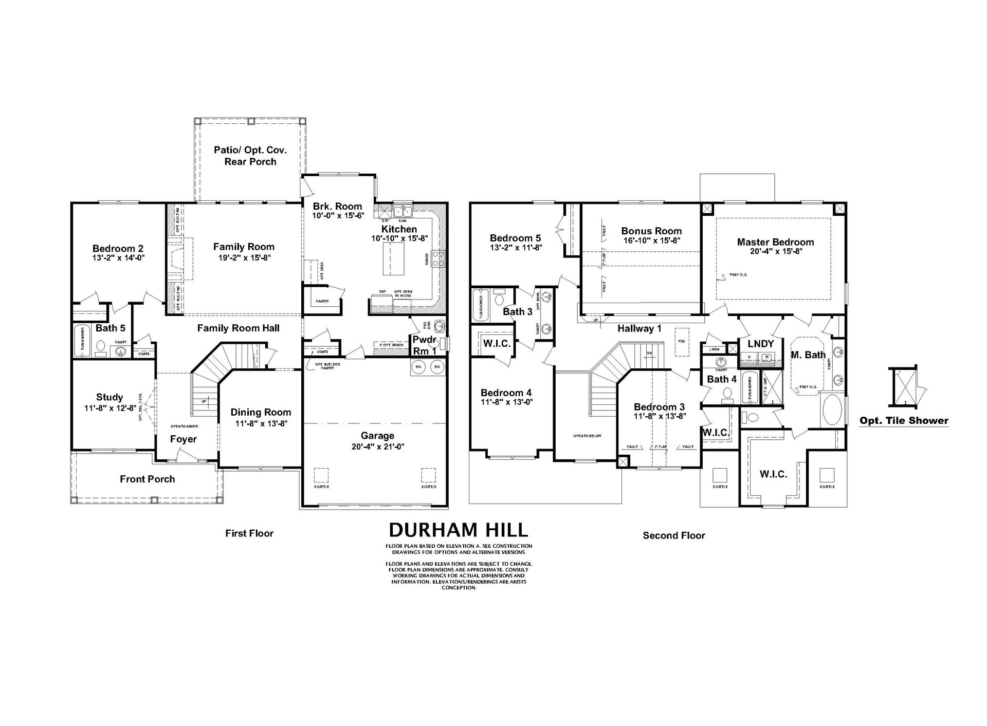 Durham Hill floor plan by Ivey Homes