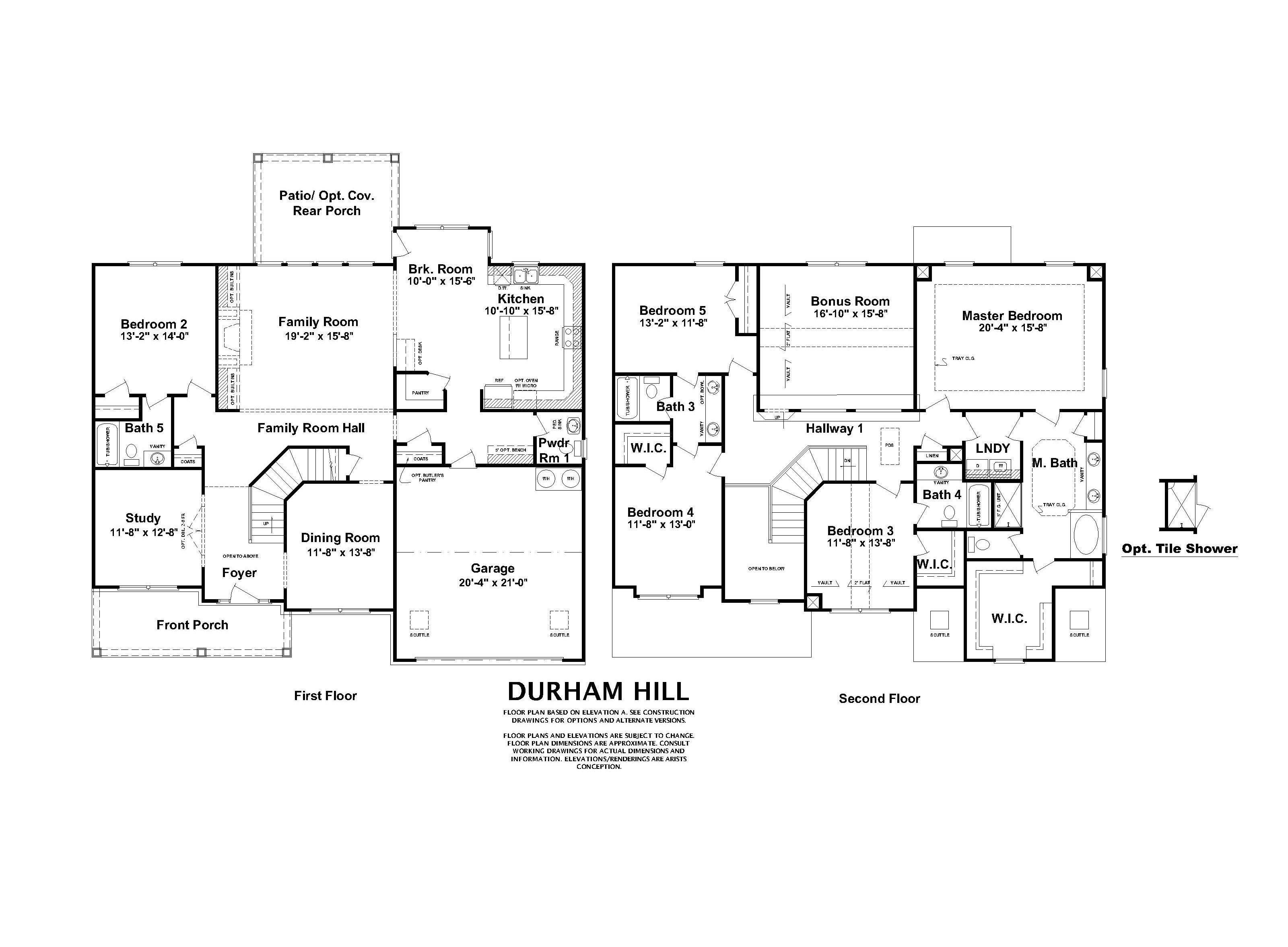 Durham Hill floor plan by Ivey Homes