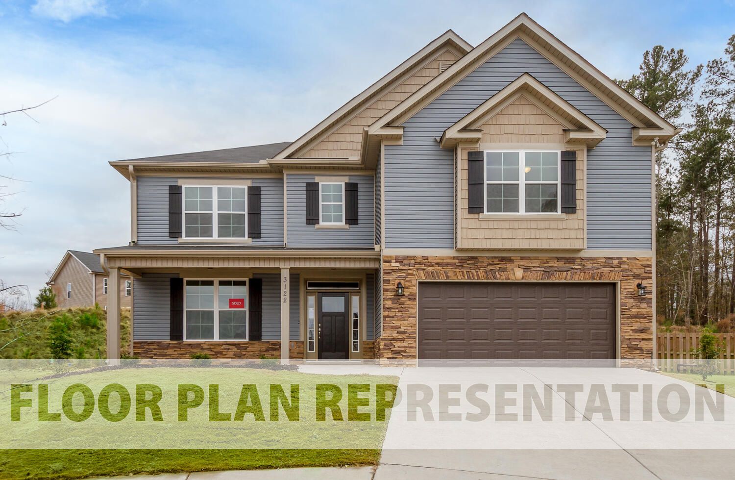 Front Exterior | Townsend II Plan by Ivey Homes
