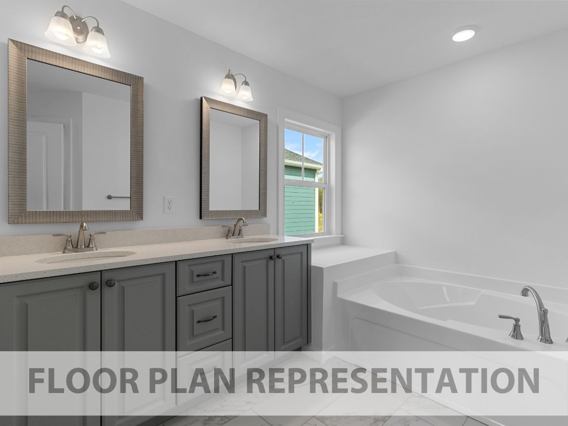 Primary Bathroom | 1772 Plan by Ivey Homes