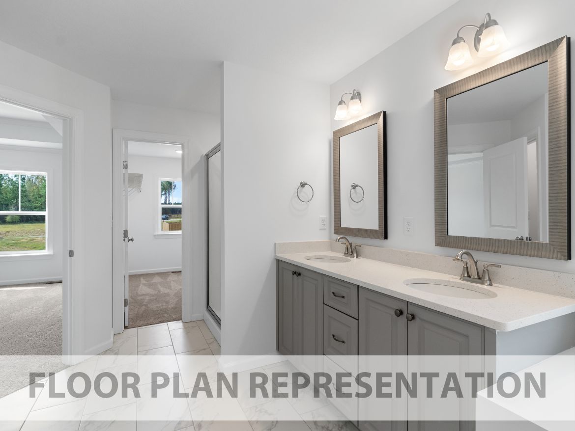 Primary Bathroom | 1772 Plan by Ivey Homes