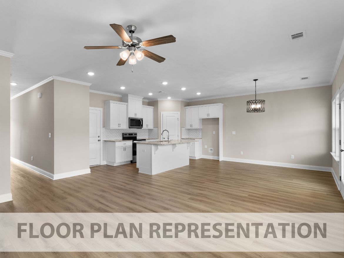 The 1888 - Floorplan Representation | Kitchen, Cafe and Main Living Area