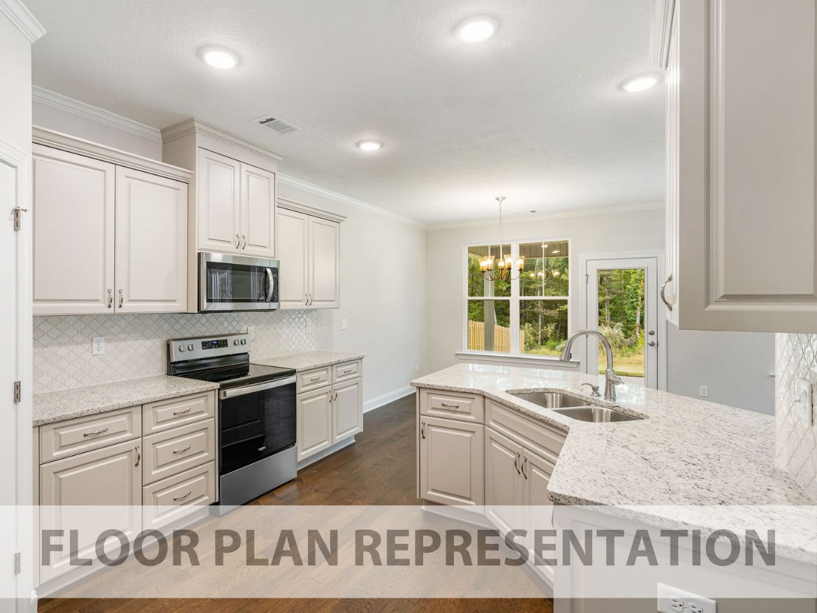 Kitchen Floor Plan Representation | The Kingsland II Plan by Ivey Homes