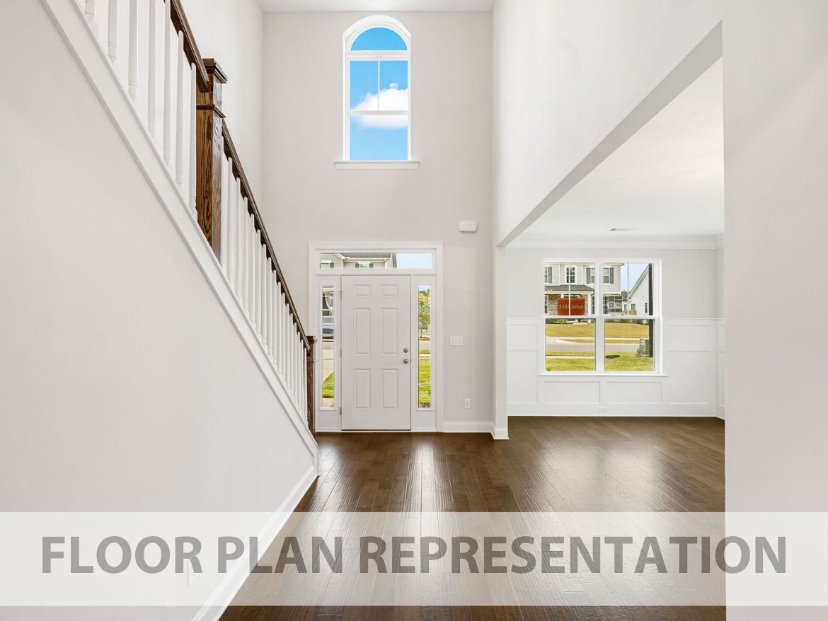 Entry Foyer Floor Plan Representation | The Kingsland II Plan by Ivey Homes