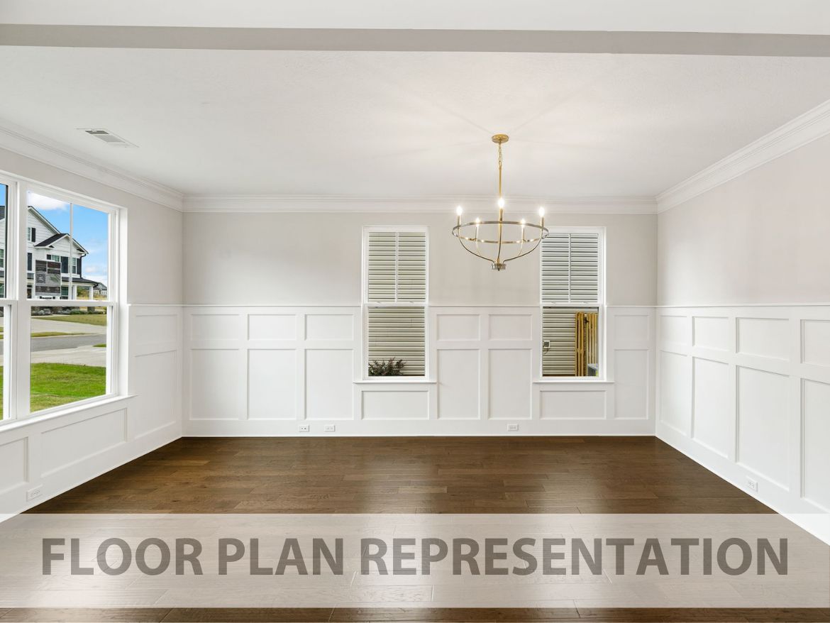 Formal Dining Room Floor Plan Representation | The Kingsland II Plan by Ivey Homes
