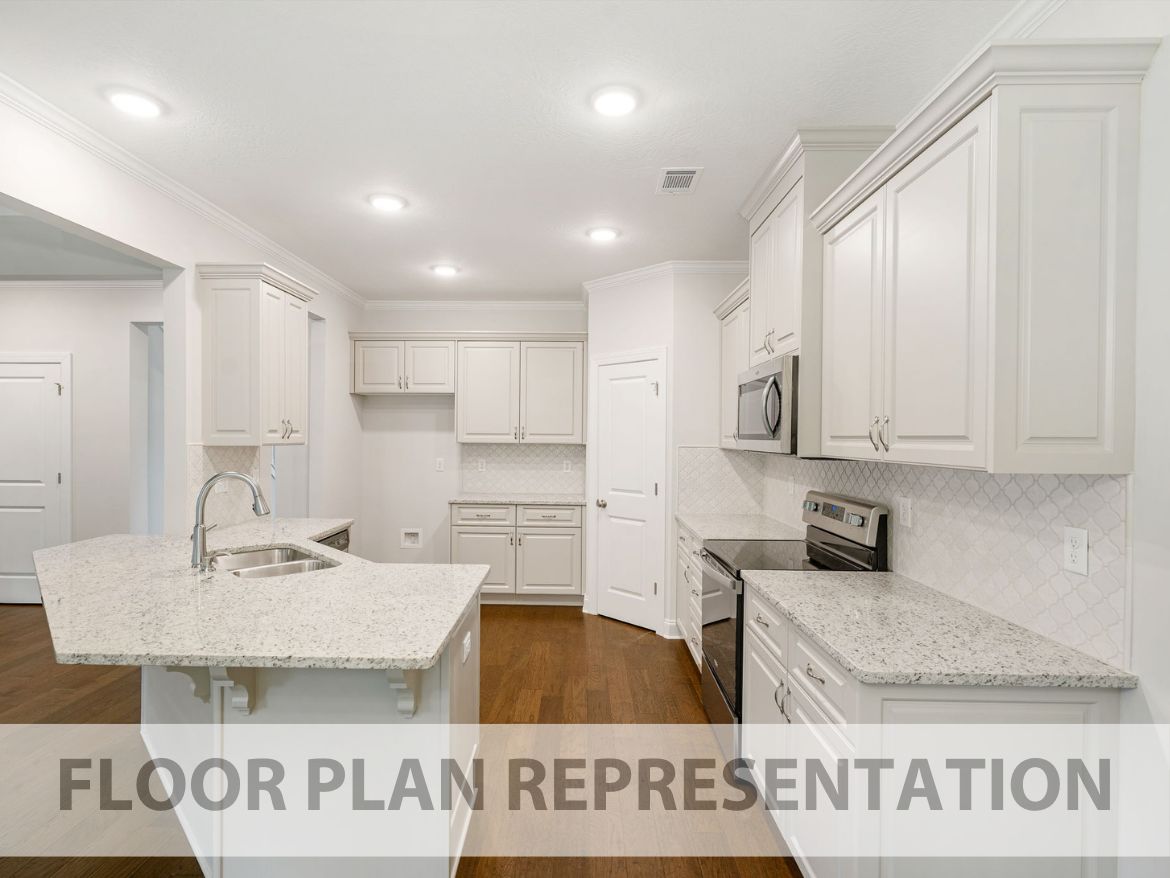 Kitchen Side View Floor Plan Representation | The Kingsland II Plan by Ivey Homes