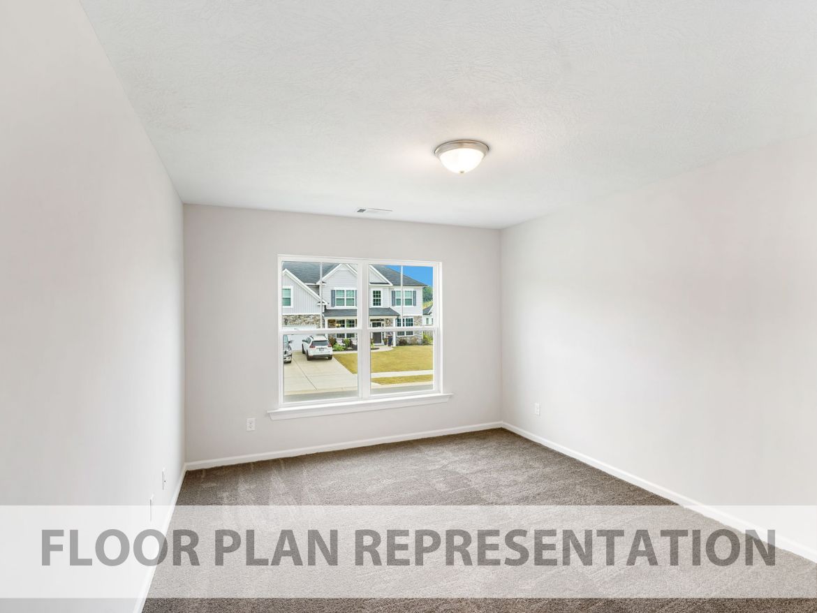 Secondary Bedroom Floor Plan Representation | The Kingsland II Plan by Ivey Homes