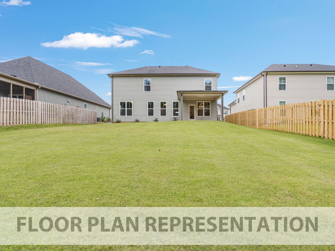 Back Exterior Floor Plan Representation | The Kingsland II Plan by Ivey Homes