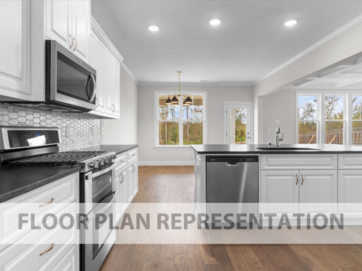 Dublin II Floor Plan Representation | Kitchen to Cafe view