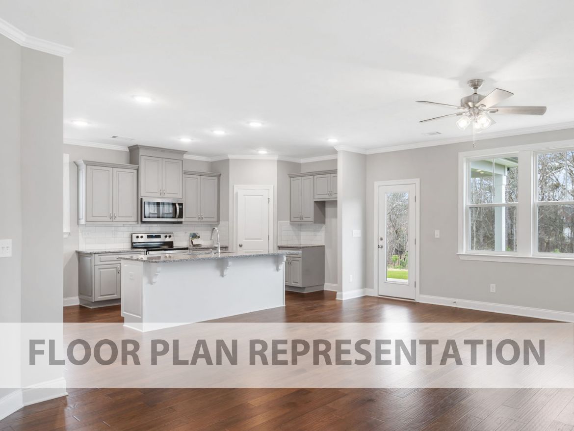 Family Room to Kitchen | 1902 Plan by Ivey Homes