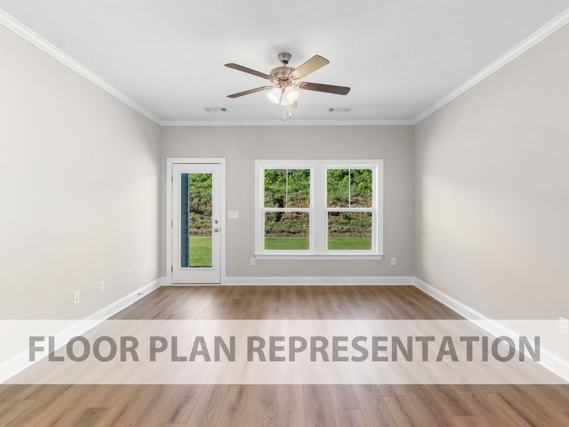 The 1313 Plan Living Room | Functional & Maximized Space designed by Ivey Homes