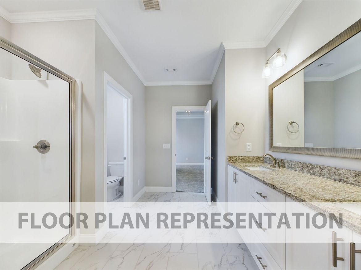 The Finch Plan | Primary Bathroom Floorplan Representation Photo