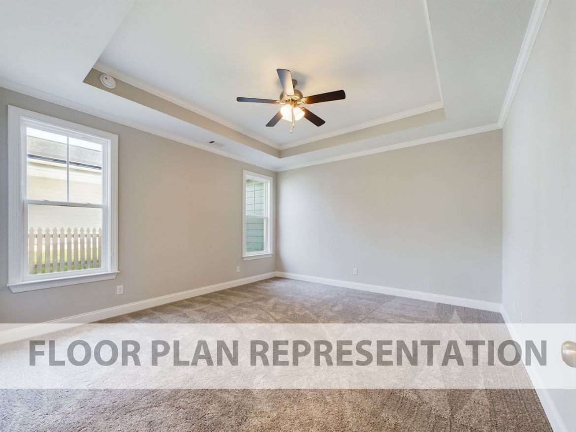 The Finch Plan | Primary Bedroom Floorplan Representation Photo
