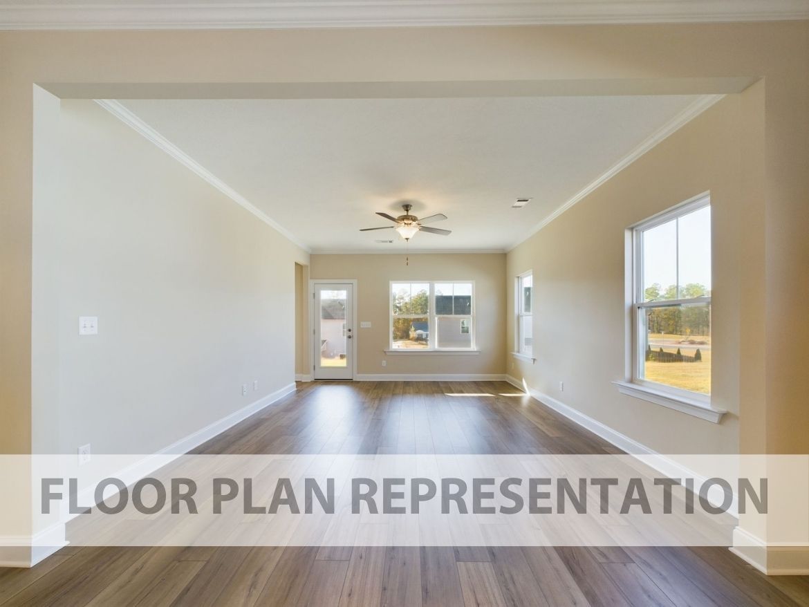Living Area | The 1575 Plan by Ivey Homes
