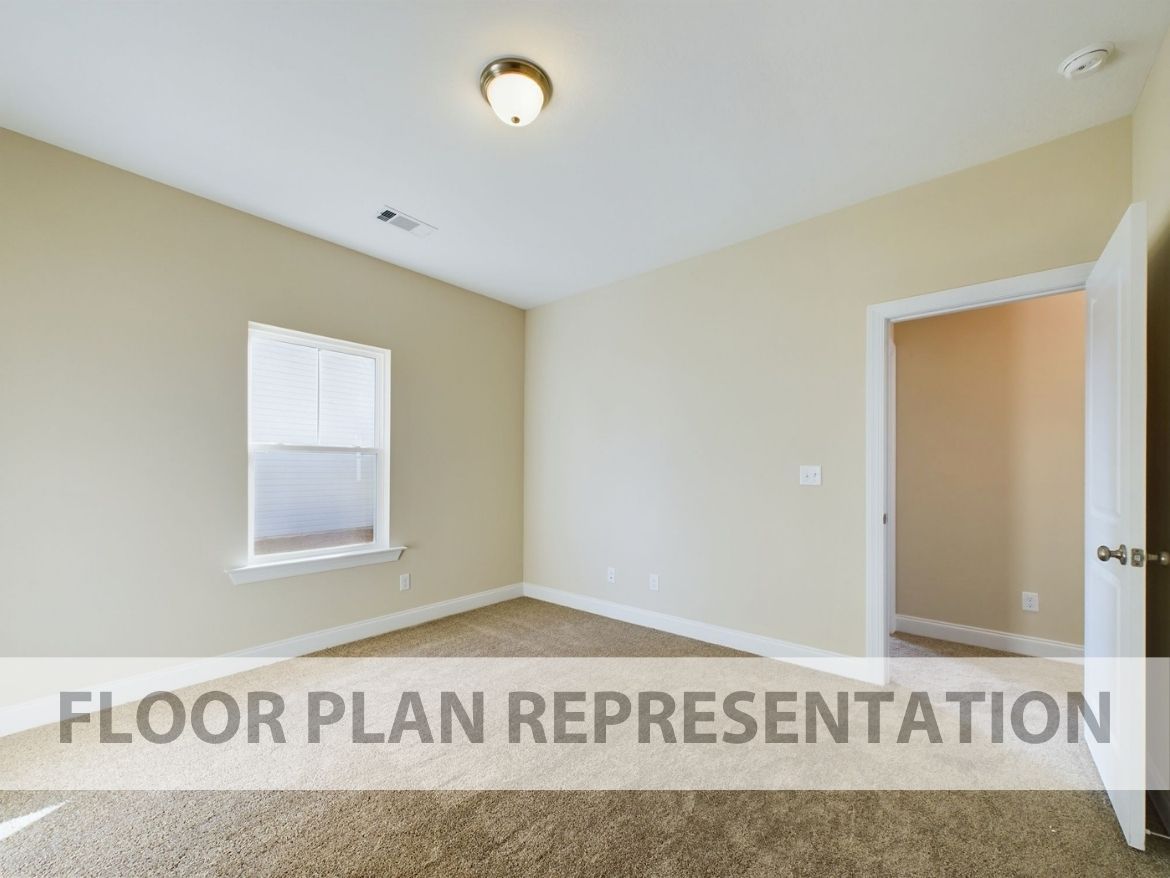 Secondary Bedroom | The 1575 Plan by Ivey Homes