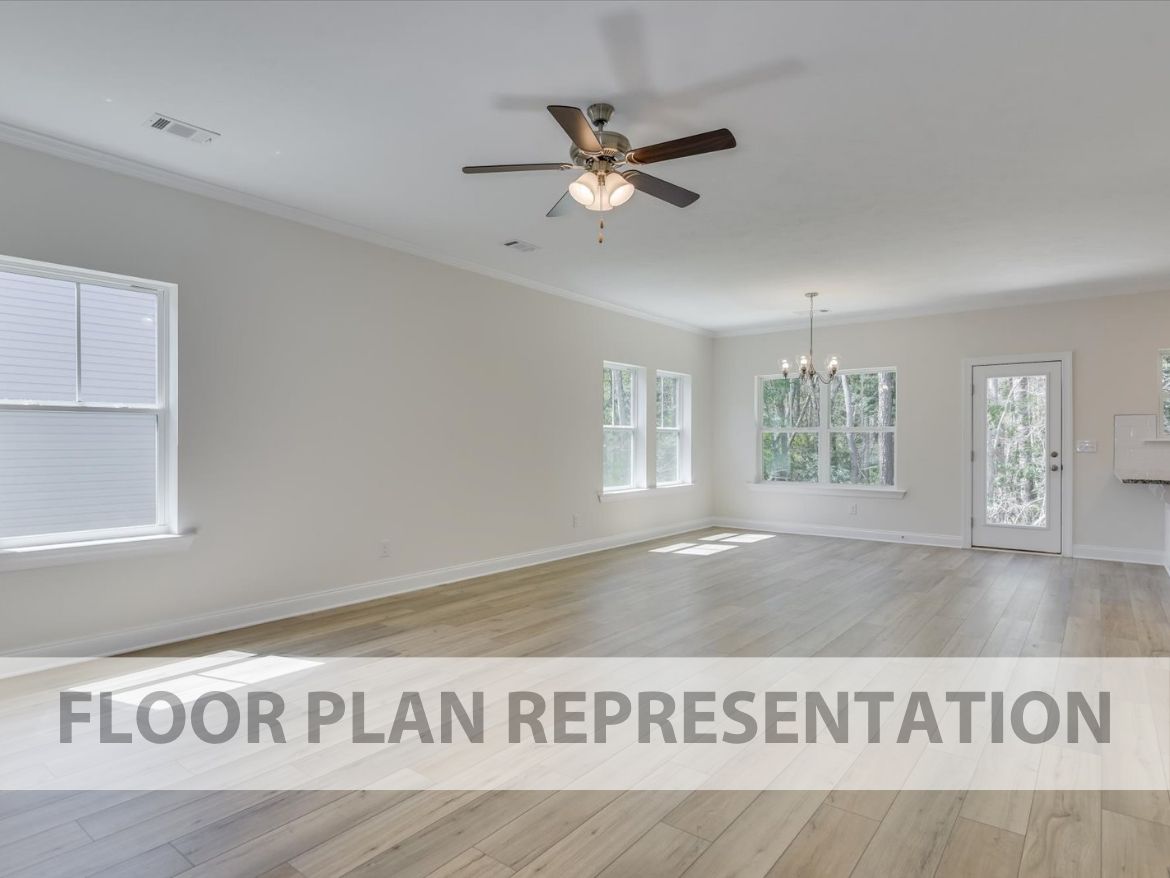 Living Area to Cafe Floorplan Representation Photo | The 1490 Plan by Ivey Homes