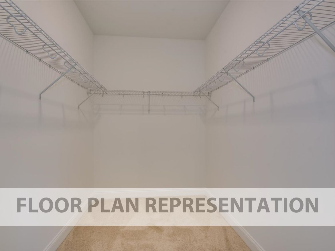 Primary Closet Floorplan Representation Photo | The 1490 Plan by Ivey Homes