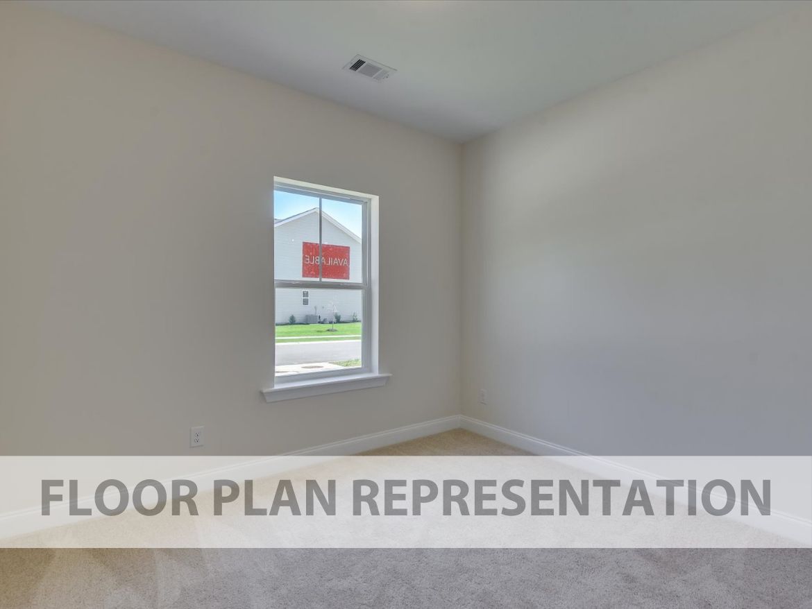 Secondary Bedroom Floorplan Representation Photo 1 | The 1490 Plan by Ivey Homes
