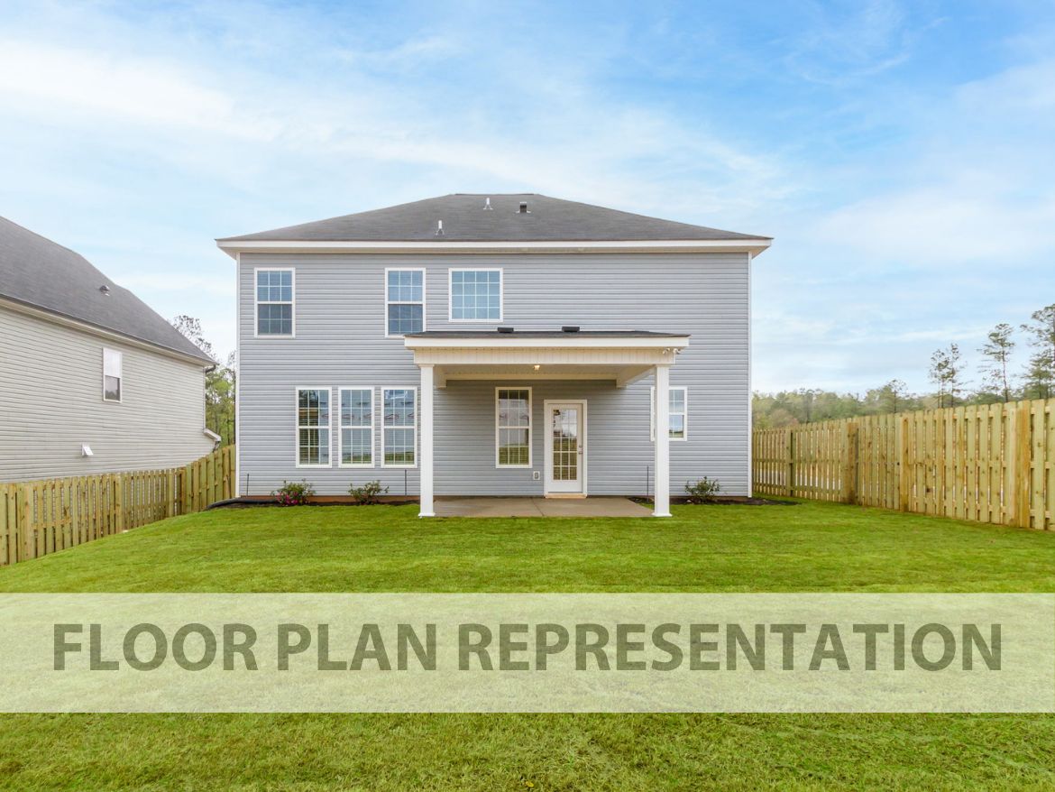 Back Exterior Floorplan Representation Photo | The Fairport II Plan