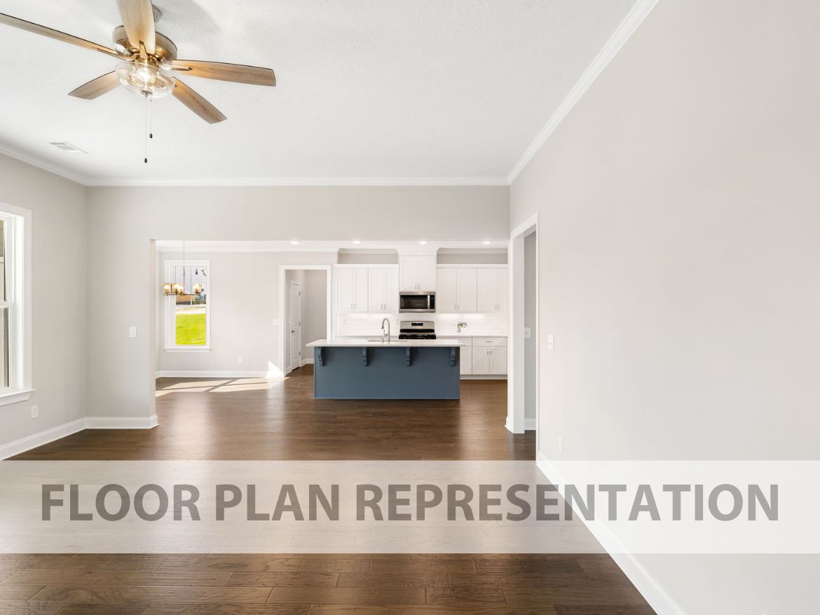 Living Area to Kitchen View Floorplan Representation Photo | The Ashworth VI